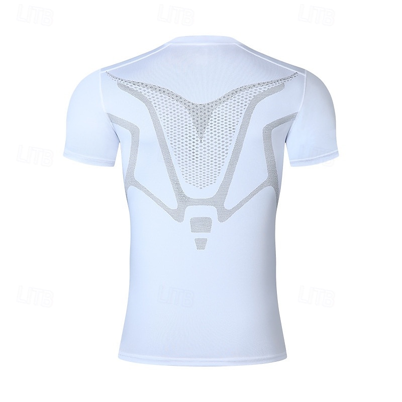 Per uomo T-shirt Compressione Maglia Atletica Maglia da palestra Camicia fitness Manica corta Maglietta Informale Athleisure Traspirante Asciugatura rapida Compressione Allenamento in palestra Corsa del 2025 a $5.99 –P6