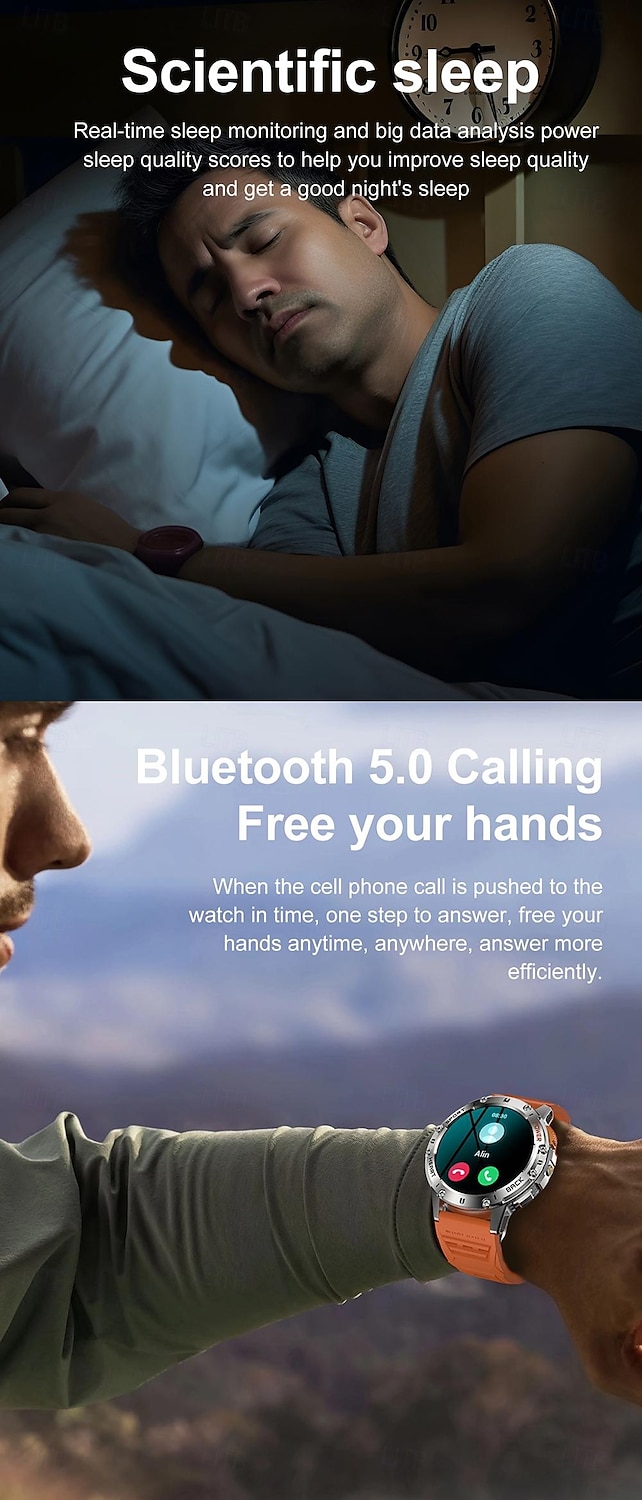 iMosi K65 Умные часы 1.43 дюймовый Смарт Часы Bluetooth Педометр Напоминание о звонке Датчик для отслеживания активности Совместим с Android iOS Женский Мужчины 2025 - $73.19 –P11