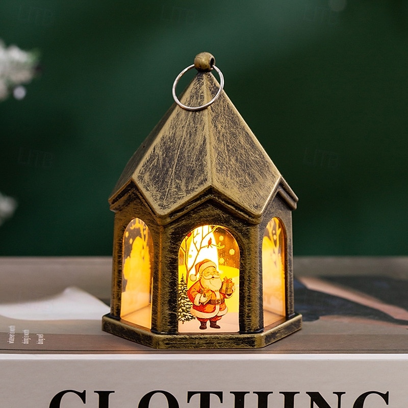 decor de Crăciun lumina de noapte cadou strălucitor de Anul Nou lanternă retro pandantiv brad de Crăciun decor de masă elemente de recuzită de vacanță 1buc 2025 - $9.49 –P12