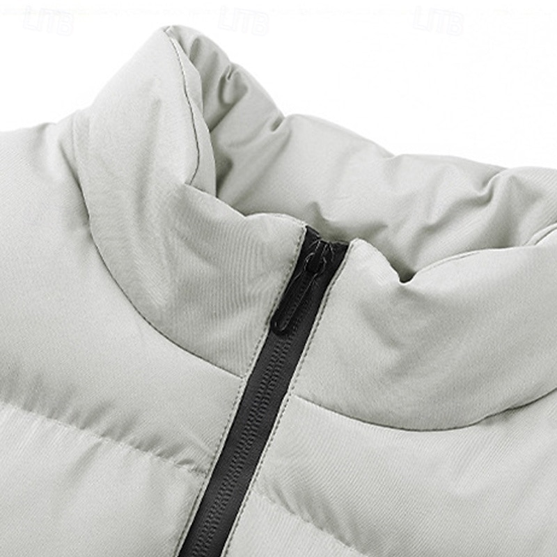 Per uomo Gilet imbottito Quotidiano Casual Autunno & Inverno Tasca con cerniera Poliestere Confortevole Semplice Cerniera Collo alla coreana Vestibilità regolare Nero Borgogna Cachi Blu scuro Gilet del 2025 a $20.99 –P3