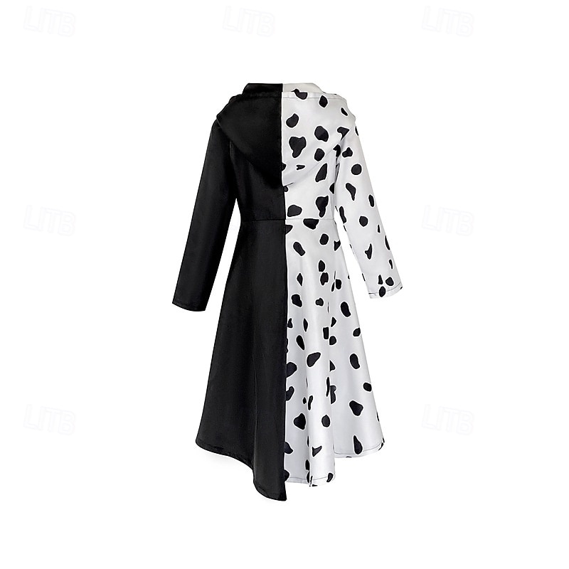 Sto a jeden dalmatin Cruella de Vil Šaty Maškarní Cosplay kostým Obleč se Filmové kostýmy for Dívčí Dětské Plesová maškaráda Párty a večer 2025 - $41.99 –P7
