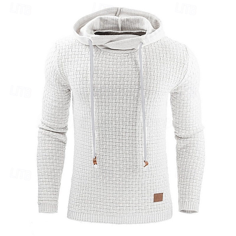 Pánské Kapuce Meruňková Černá Bílá Armádní zelená Rubínově červená Kapuce Bez vzoru Žakár Kapsy Rýhovaný S texturou Sporty a outdoor Denní Dovolená Polyester Šik ven Základní Na běžné nošení Jaro 2025 - $14.49 –P8