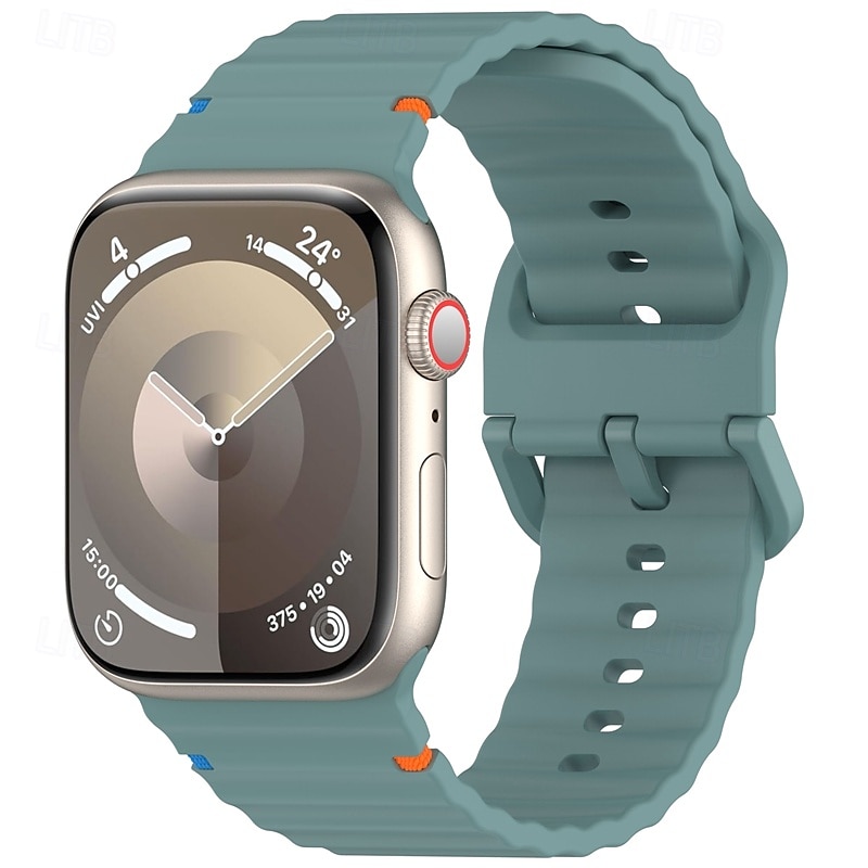 Sportszíj Kompatibilis valamivel Apple Watch óraszíj 38mm 40mm 41mm 42mm 44mm 45mm 49mm Elasztikus Állítható Szilikon Csere óraszíj mert iwatch Ultra 2 Series 9 8 7 SE 6 5 4 3 2 1 2025 - $10.99 –P6