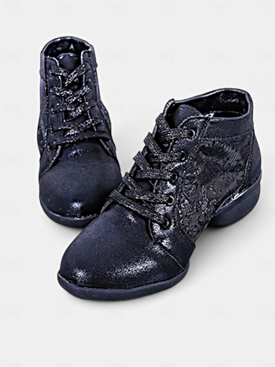 scarpe da ballo da donna con lacci color argento, pannelli floreali in rete e suola morbida, ideali per balli da sala, latino e jazz del 2025 a $42.99 –P9
