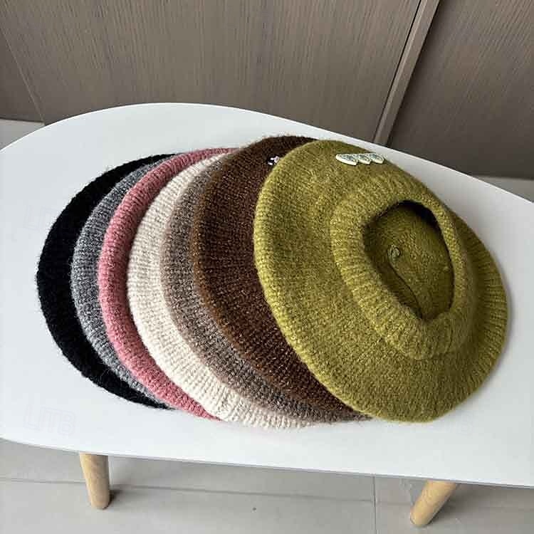 Hats Polyester Beret Hat Floppy Hat Valentine's Day Casual Holiday Tea Party Ladies Day Elegant Vintage Simple With Bows Pure Color Headpiece Headwear 2025 - $21.99 –P1