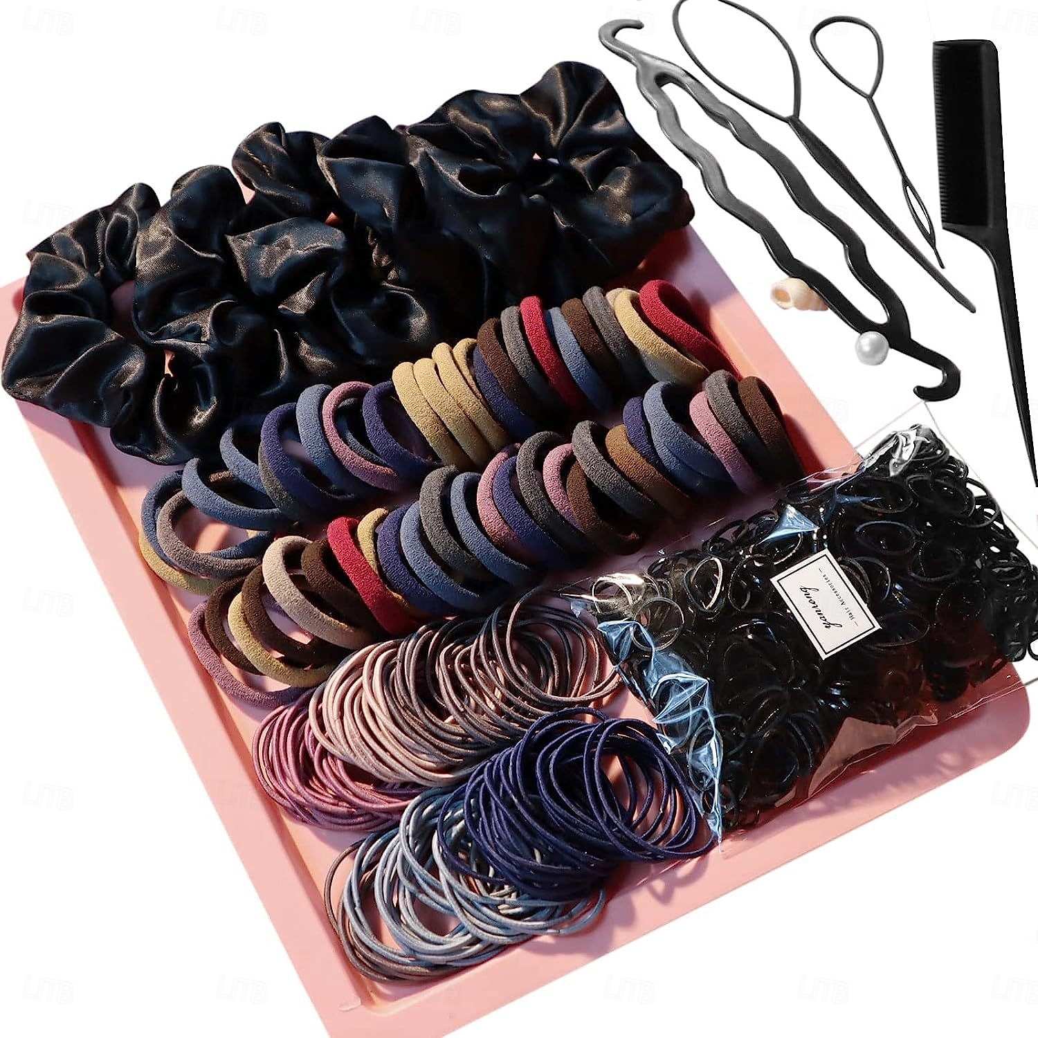 ensemble d'accessoires pour cheveux pour gros intestin - élastiques à cheveux polyvalents, cordes à cheveux simples et combinaisons de cercles à cheveux pour des coiffures élégantes - parfait pour de 2025 ? $9.99 –P5