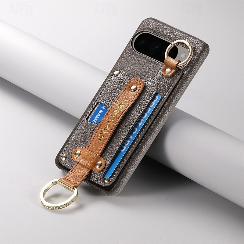 telefon fodral Till Pixel 9 Pro XL Pixel 8 Pro Pixel 8 Pixel 9 Pixel 7 Pixel 7 Pro Pixel 6 Pixel 6 Pro Skal med stativ med handledsrem Kortplats Kontor / företag TPU PU läder 2025 - $18.99 –P18