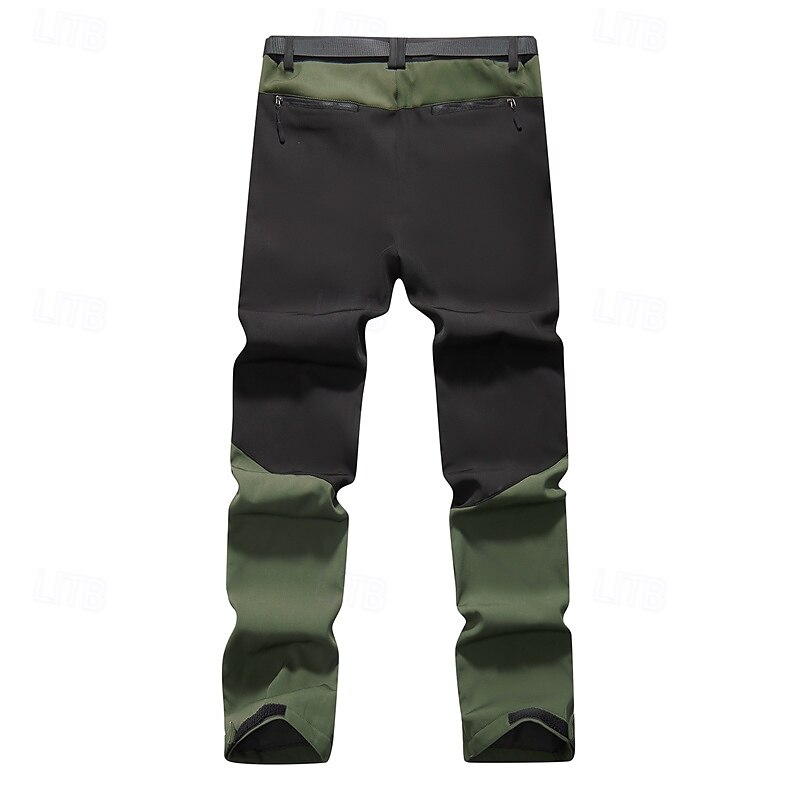 Herren Cargohosen Wanderhose Wanderhosen Taktische Hosen Militär Patchwork Winter Außen Regular Fit warm Fleece-Futter Wasserdicht Hosen / Regenhose Armeegrün Khaki Jagd Klettern Camping / Wandern 2025 - $45.99 –P4