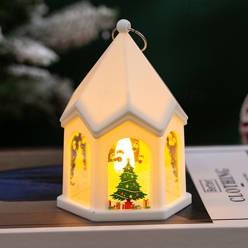 decor de Crăciun lumina de noapte cadou strălucitor de Anul Nou lanternă retro pandantiv brad de Crăciun decor de masă elemente de recuzită de vacanță 1buc 2025 - $9.49 –P10