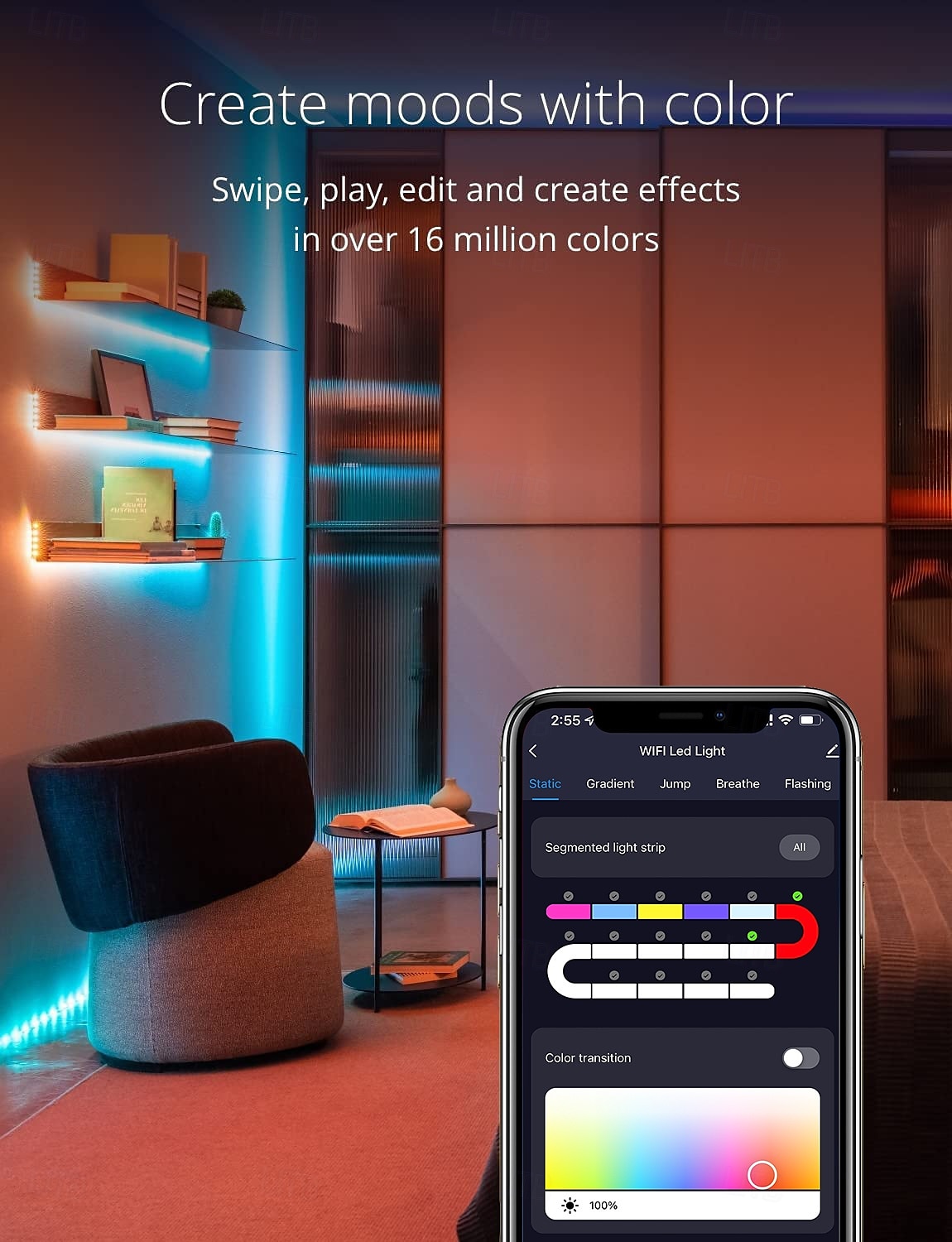 2025年 LEDスマートライト Tuyaインテリジェントポイントコントロールレザー配線ライト IP68防水クリスマスツリーライト WiFi制御 カラフルLEDライトストリング USB電源 リモコン付き  コレクション – $10.49 –P1