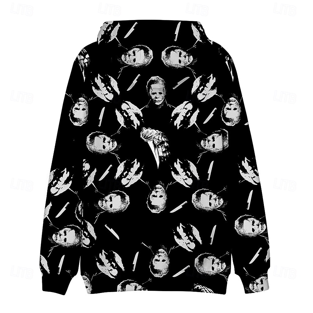 Halloween Michael Myers Bluza z Kapturem Nadruk Graficzny Na Dla par Męskie Damskie Dla dorosłych Halloween Karnawał Bal maskowy Druk 3D Codzienne 2025 - $29.99 –P5