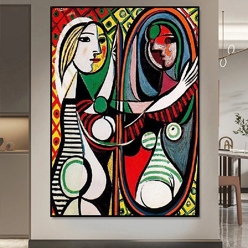 pablo picasso olajfestmény kézzel készített pablo picasso női absztrakt vászon művészet olajfestmény nappali hálószobába lakberendezés fali művészet pablo picasso stílusú festmény 2025 - $131.99 –P4