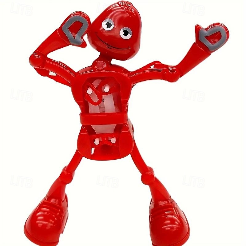 wind-up dansande robotleksak - söt  & rolig action med delade ben, slitstarkt absmaterial, perfekt för tonåringar, perfekt present till födelsedagar  & helgdagar 2025 - $18.49 –P7