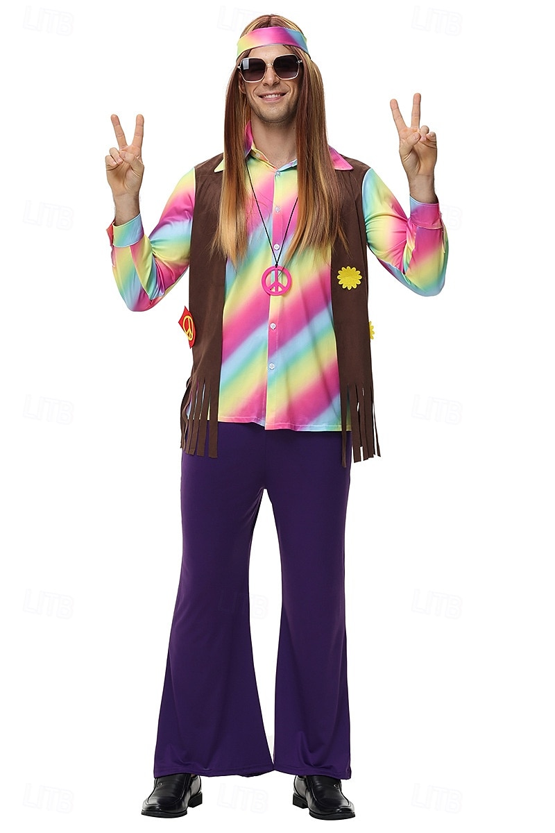 Carnival Costume Ethnic Hippies Cosplay Costume Fancy Costume 1970s Disco Adults' Men's Halloween Carnival Masquerade Party Easy Halloween Costumes Dress Up 2026 - $78.99 –P5