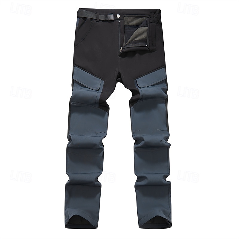 Herren Cargohosen Wanderhose Wanderhosen Taktische Hosen Militär Patchwork Winter Außen Regular Fit warm Fleece-Futter Wasserdicht Hosen / Regenhose Armeegrün Khaki Jagd Klettern Camping / Wandern 2025 - $45.99 –P5