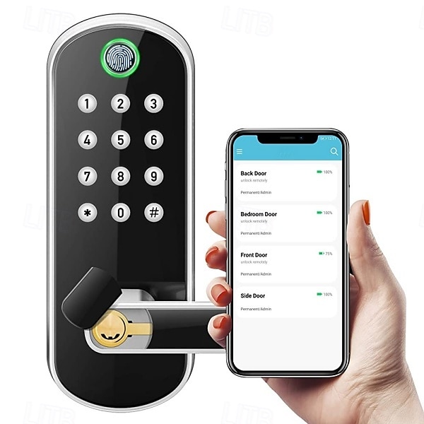 F150 Edelstahl Fingerabdrucksperre Smart Home-Sicherheit System Fingerabdruck entriegeln / Passwort freischalten / Schlüssel freischalten Haushalt / Zuhause / Zuhause / Büro Sicherheitstür 2025 - $159.99 –P2