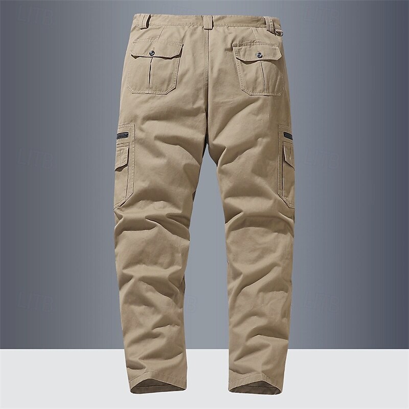 Per uomo Pantaloni cargo Pantaloni Bottoni Multi tasca Liscio Indossabile Esterno Giornaliero Campeggio e hiking Di tendenza Classico Nero Giallo del 2025 a $46.99 –P13