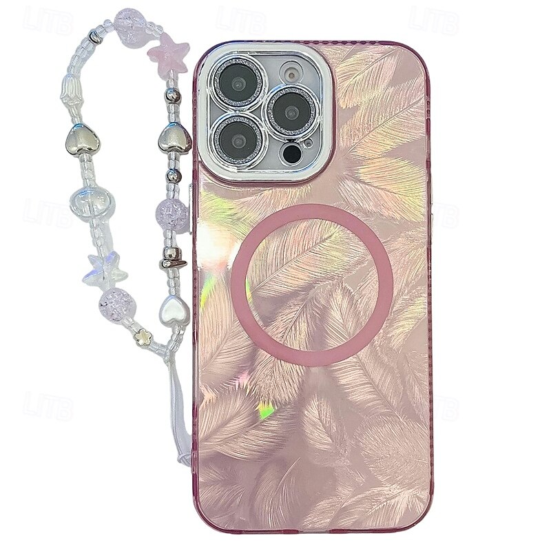 telefono Custodia Per iPhone 16 Pro Max Plus iPhone 16 Pro Max iPhone 15 iPhone 15 Pro Max iPhone 14 Pro Max iPhone 13 Pro Max Per retro A calamita Supporta la ricarica wireless con cinturino da polso del 2025 a $11.99 -P9