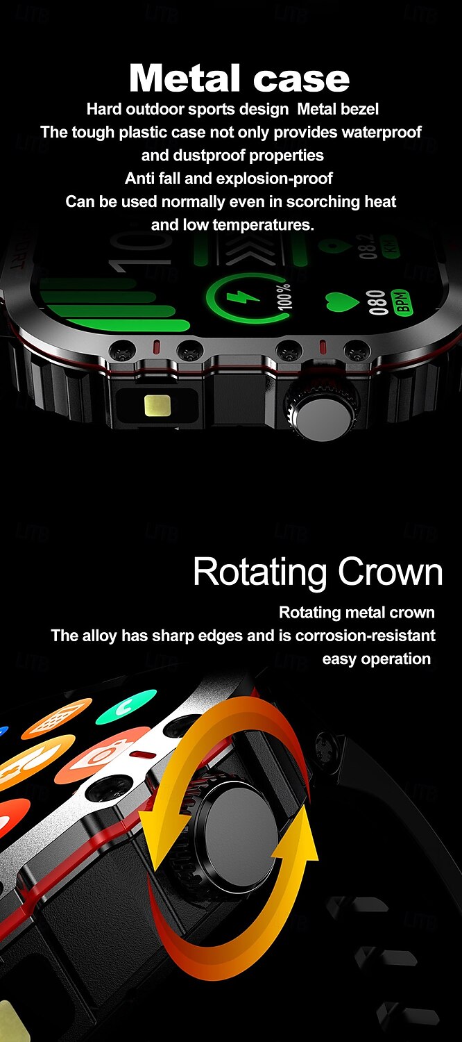 iMosi G45 Smart Watch 1.81 inch Smartwatch Fitness Running Watch Bluetooth Pedometer Call Reminder Sleep Tracker Compatible with Android iOS Men Hands-Free Calls Waterproof Media Control IP 67 41mm 2025 - $36.99 –P6