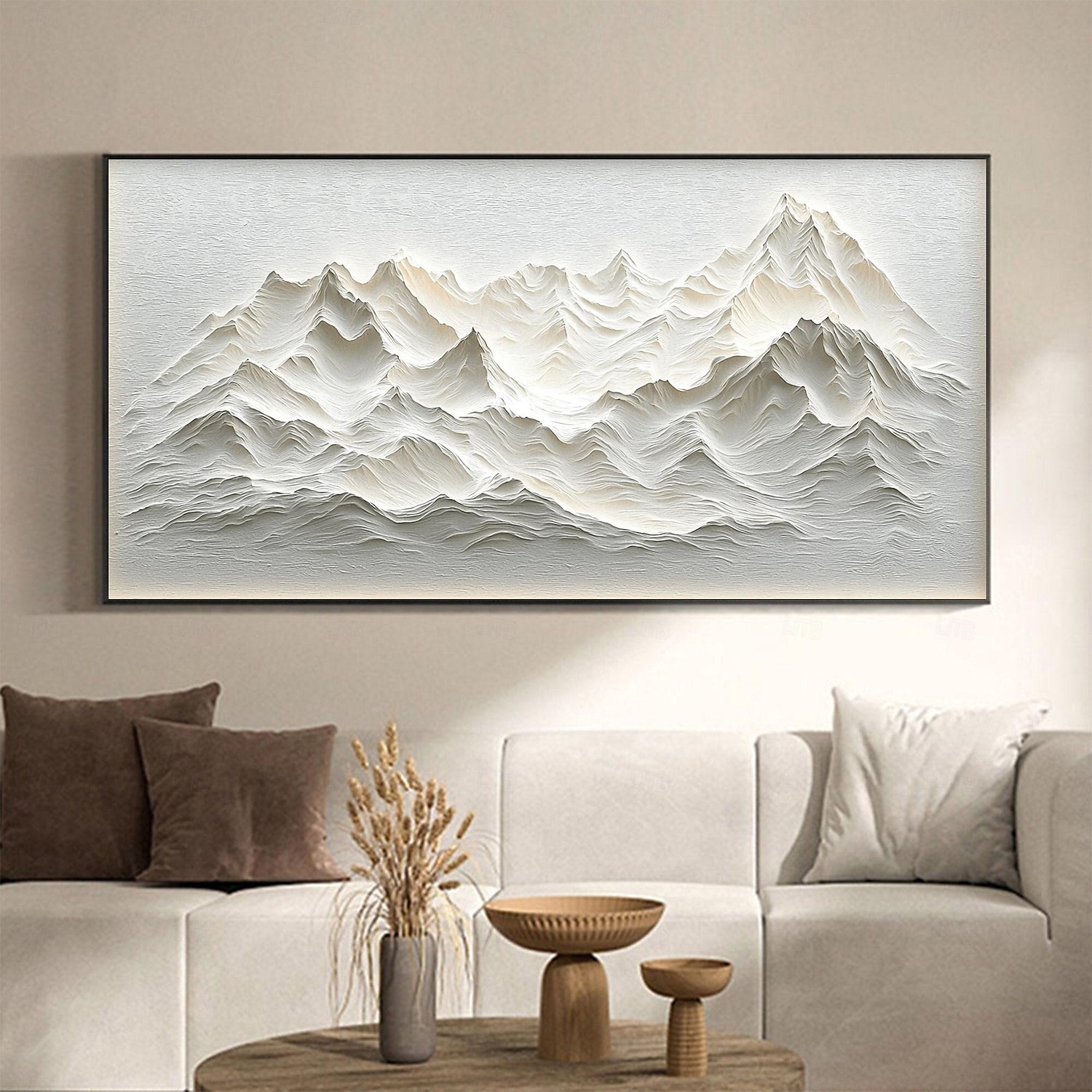 Handmade Original Snow Mountain Oil Painting On Canvas  Abstract Texture Winter Landscape Wall Art for Home Decor With Stretched Frame/Without Inner Frame Painting 2025 - $150.99 –P8
