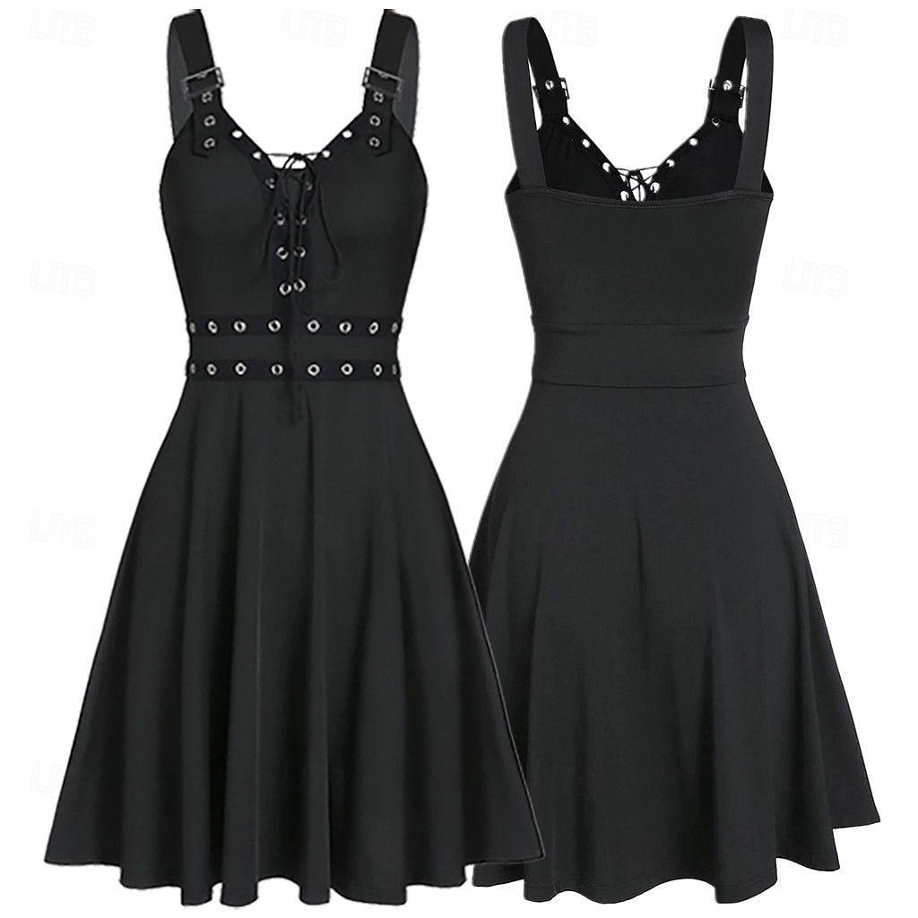 Punk și gotic Rochie de Cocktail Rochie de epoca Rochii Mascaradă Fata Goth Pentru femei Halloween Carnaval Mascaradă Halloween Bal Festival Adulți Rochie 2025 - $23.99 –P3