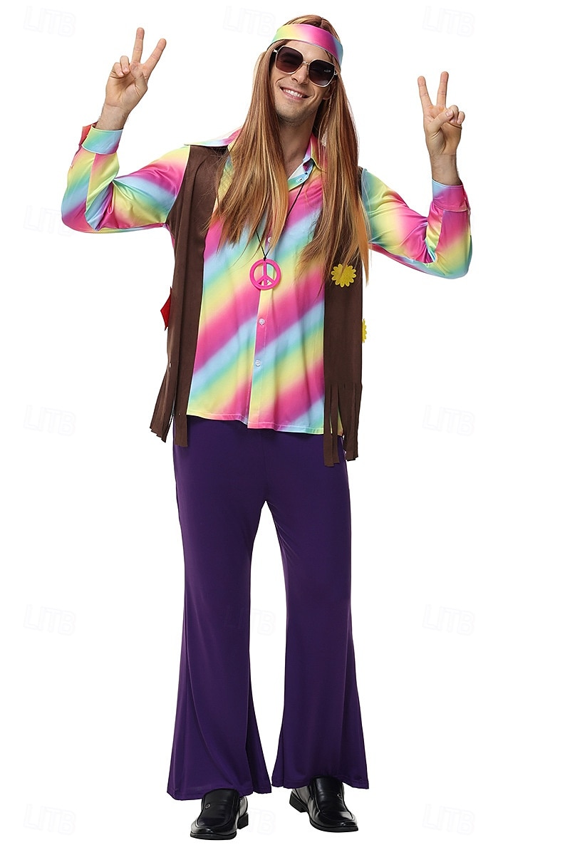 Carnival Costume Ethnic Hippies Cosplay Costume Fancy Costume 1970s Disco Adults' Men's Halloween Carnival Masquerade Party Easy Halloween Costumes Dress Up 2026 - $78.99 –P8