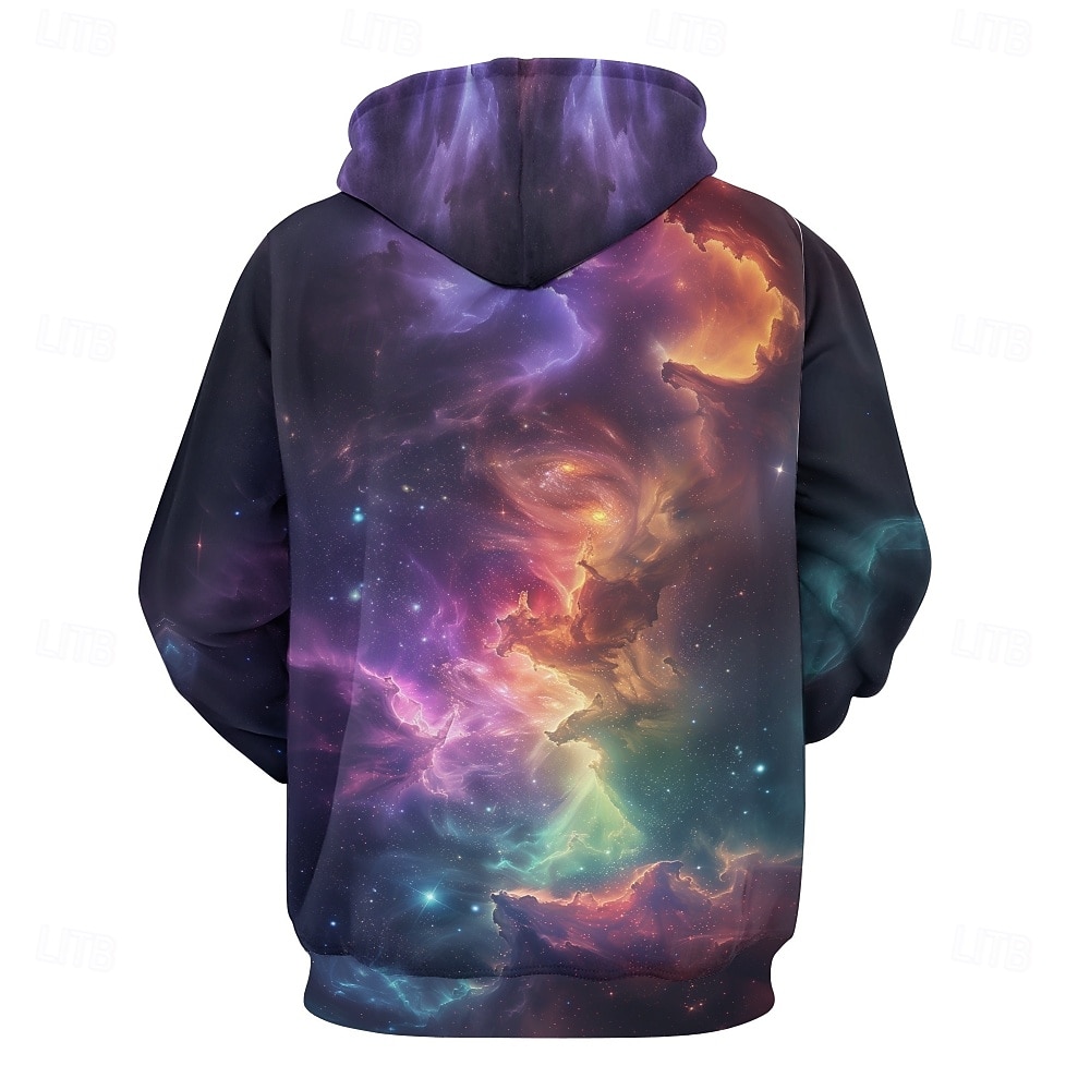 Men's Graphic Galaxy Star Print Hoodie Hoodies Sweatshirt Vacation Daily Classic Casual Long Sleeve Hooded Vacation Sports Outdoor Going out Streetwear Black Printing Winter Spring &  Fall Designer S 2026 - $31.99 –P2