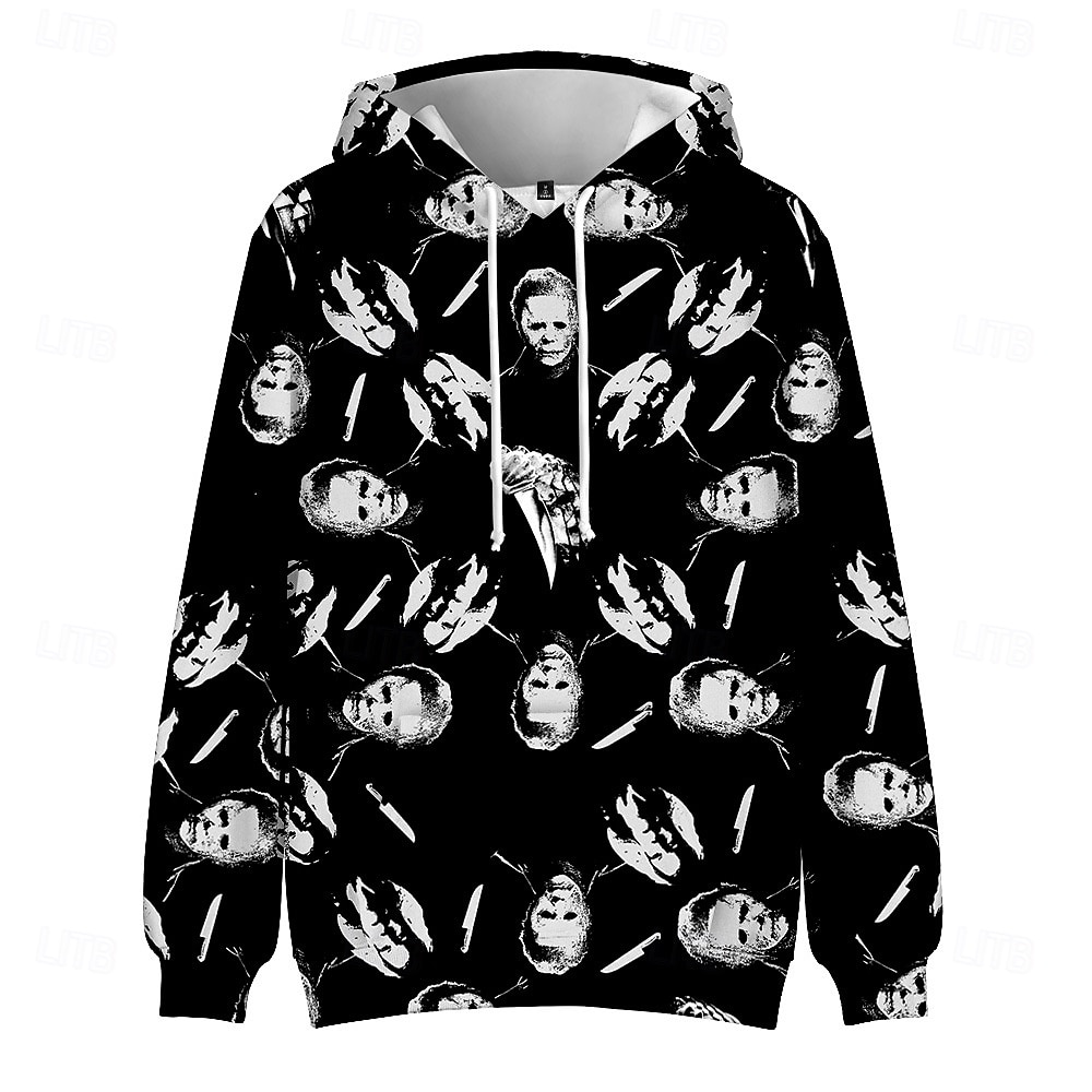 Halloween Michael Myers Bluza z Kapturem Nadruk Graficzny Na Dla par Męskie Damskie Dla dorosłych Halloween Karnawał Bal maskowy Druk 3D Codzienne 2025 - $29.99 –P4
