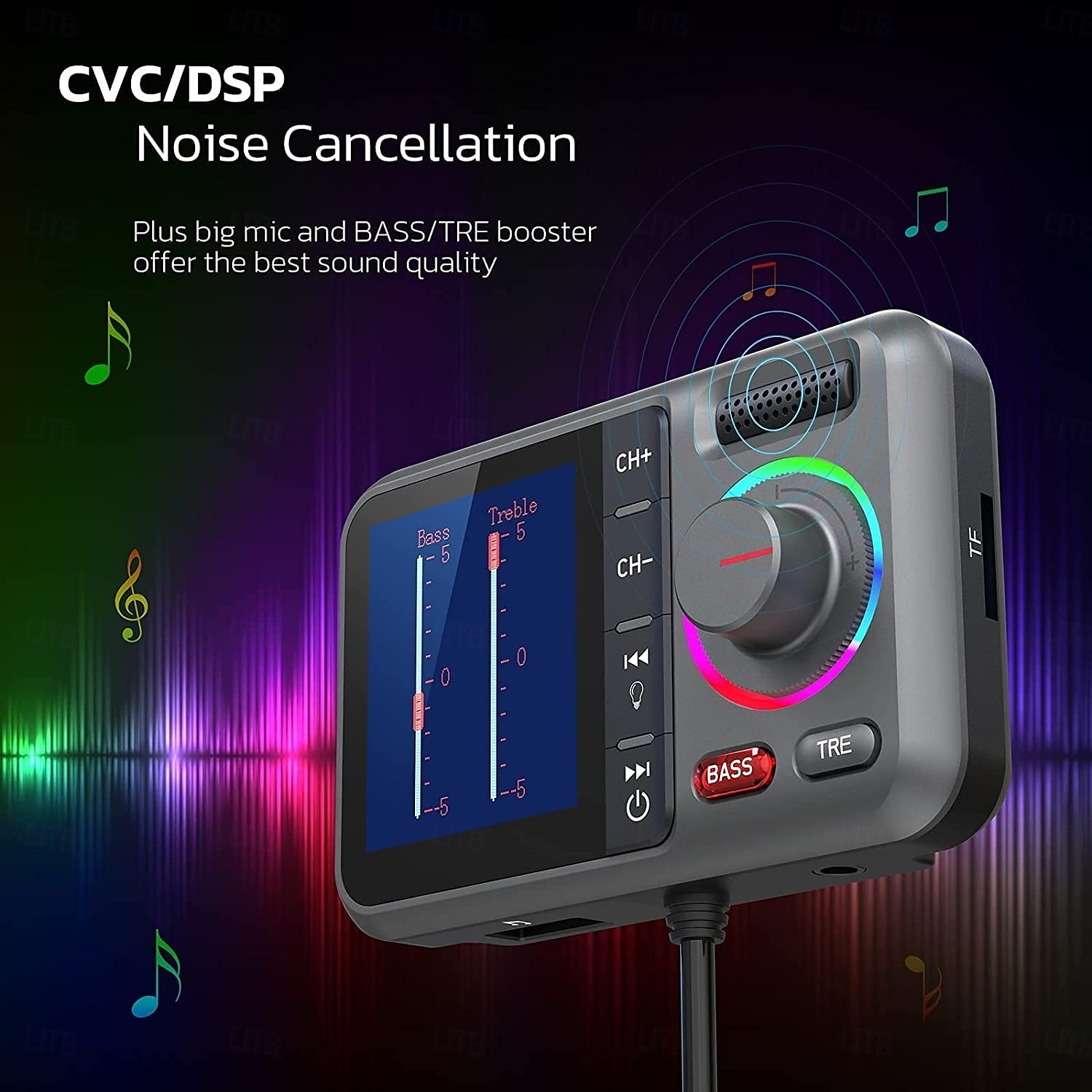 trasmettitore fm bluetooth per auto adattatore bluetooth per auto wireless con schermo a colori supporto qc3.0 ricarica rapida chiamata vivavoce lettore musicale mp3 bassi &scheda tf tre booster del 2025 a $35.99 –P5