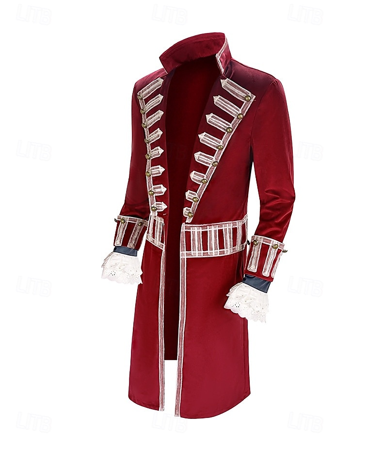 Captain Hook Coat Rococo Medieval Movie Cosplay for Men's Adults' Masquerade Party 2025 - $82.99 –P4