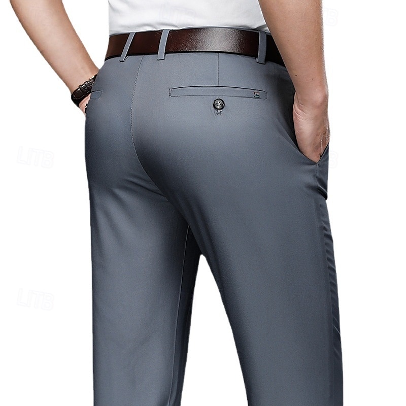 Pánské Promoce Oblekové Kalhoty Kalhoty chinos Knoflíky Kapsy Bez vzoru Pohodlné Formální Párty Práce Módní Klasický styl Černá Námořnická modř Lehce elastické 2025 - $29.99 –P4