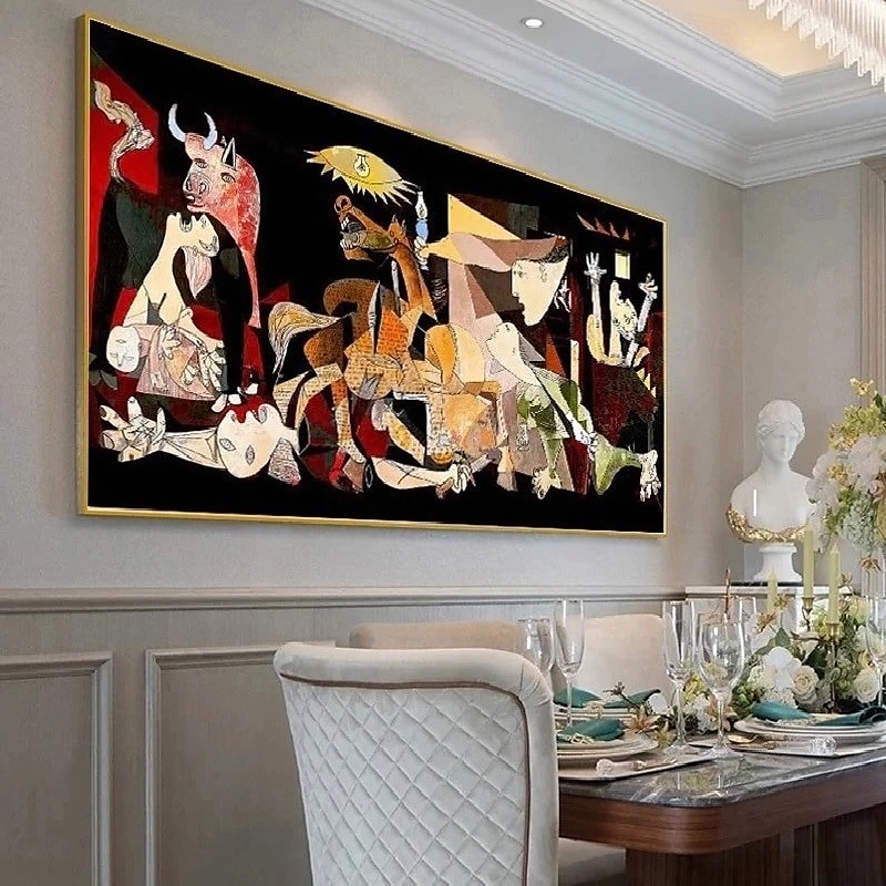 pablo picasso malowanie 100% ręcznie robione na płótnie guernica pablo picasso guernica malowanie fanous obraz olejny guernica wall art guernica kolorowe pablo picasso la guernica malarstwo na płótnie 2026 - $190.99 –P3