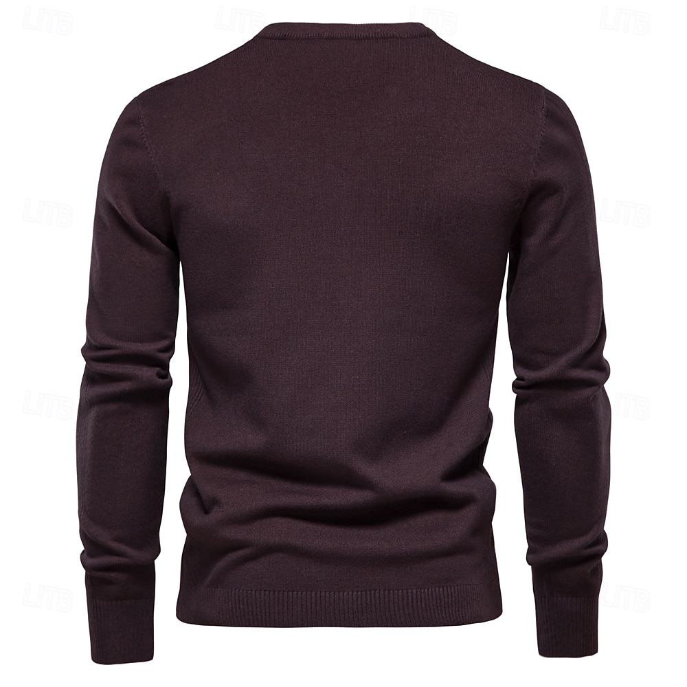 New Winter Thickness Pullover Men O-neck Solid Color Long Sleeve Warm Slim Sweaters Men Men's Sweater Pull Male Clothing 2025 - $26.99 –P2
