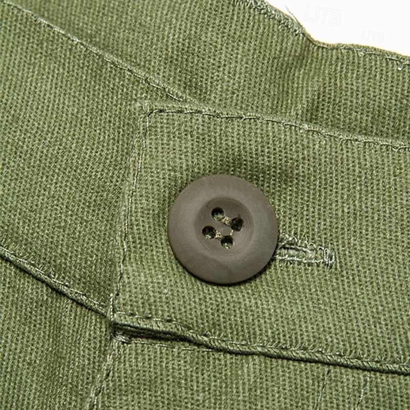 Bărbați Pantaloni Scurți Cargo Pantaloni Scurți Nasturi Multi Buzunare Simplu Purtabil Scurt În aer liber Zilnic Camping și drumeții Modă Clasic Verde Militar Trifoi 2025 - $13.99 –P11