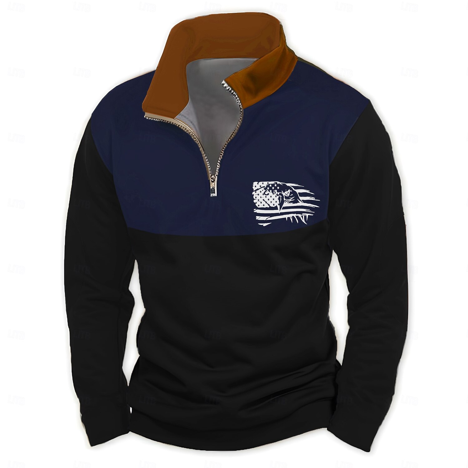 Easter New Year Christmas Men's American Flag Sweatshirts Sweatshirt Long Sleeve Sweatshirt Crew Neck Vacation Fashion Daily 3D Printing Party New Year Holiday Crewneck Winter Spring &  Fall 2025 - $30.99 –P1