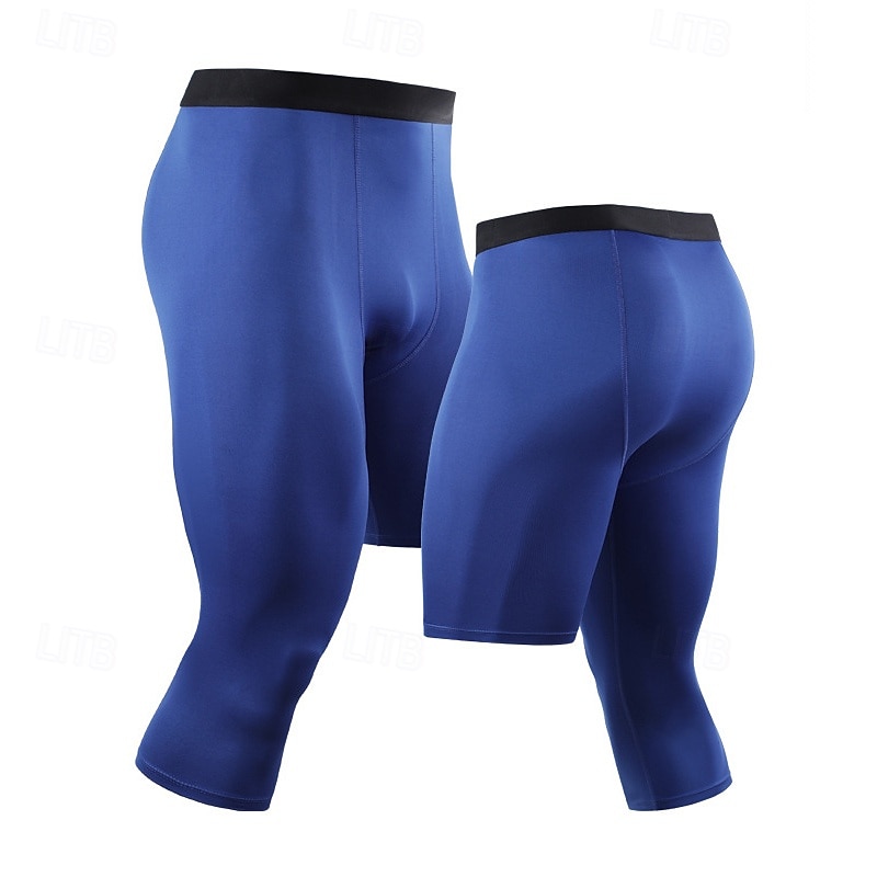 Муж. Шорты для бега Компрессионные шорты Карман Эластичный пояс Леггинсы В помещении на открытом воздухе Для занятий спортом Лето Весна Быстровысыхающий Мягкий Для тренировки Power Flex 2026 - $17.99 –P6