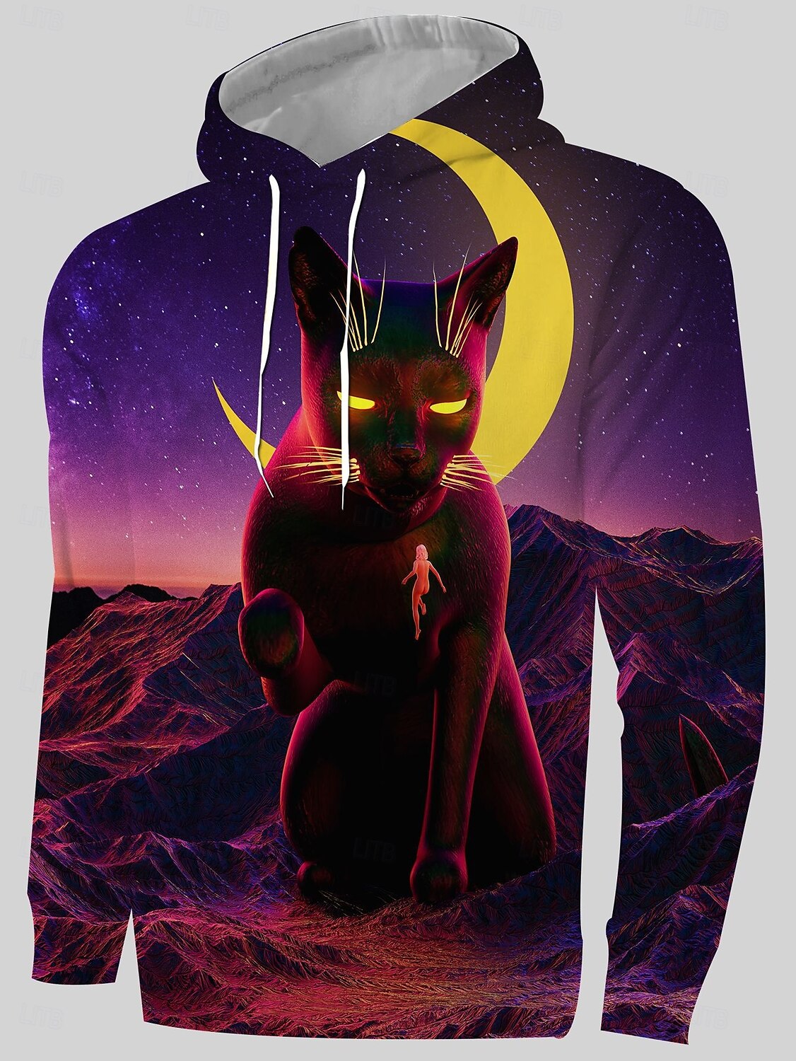 Gato Moletom Pullover dia das Bruxas 3D Bolso frontal Arte Gráfica Para Casal Homens Mulheres Adulto Dia Das Bruxas Carnaval Baile de Máscaras Impressão 3D Festa Casual / Diário de 2025 por $29.99 –P3
