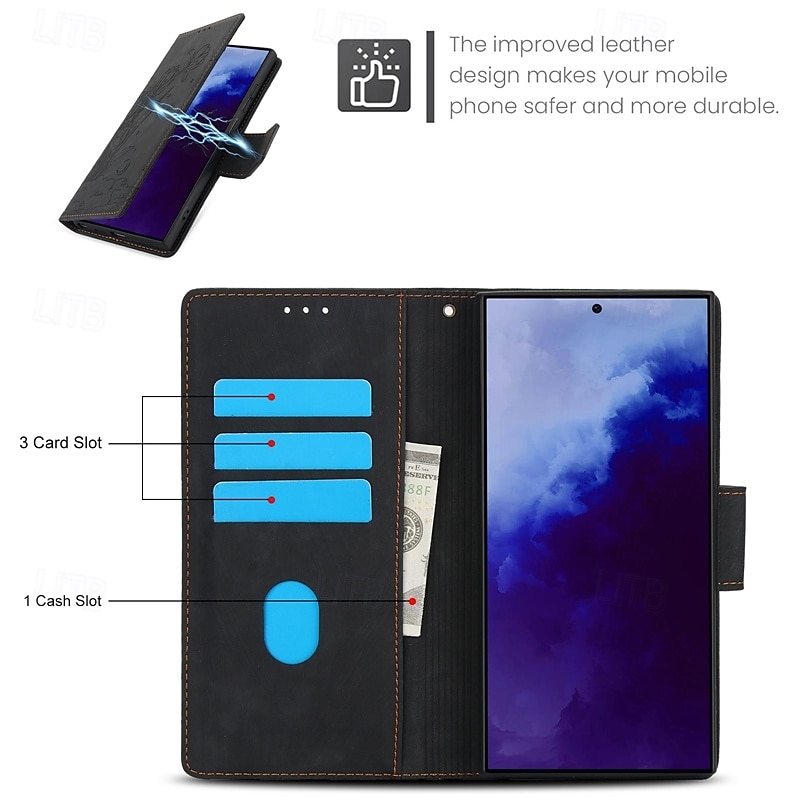телефон Кейс для Назначение SSamsung Galaxy S24 S23 S22 S21 Ultra Plus А55 А35 А25 А15 5Г S20 FE S25 Ультра Кошелек для карт Полная защита тела с ремешком на запястье Откидная подножка 2025 - $18.99 –P11