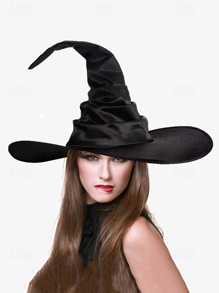Sombrero de bruja de Halloween con decoración de araña: sombrero puntiagudo negro para cosplay, fiestas de disfraces y eventos de Halloween 2025 - $11.99 –P1