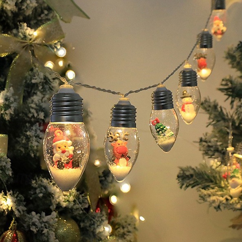 Guirlande lumineuse de Noël avec ampoules, flocons de neige, roses, 1,5 m, 10 LED, alimentée par batterie, décoration intérieure et extérieure pour la maison, fête du Nouvel An, décoration d'arbre de de 2025 ? $15.99 –P6
