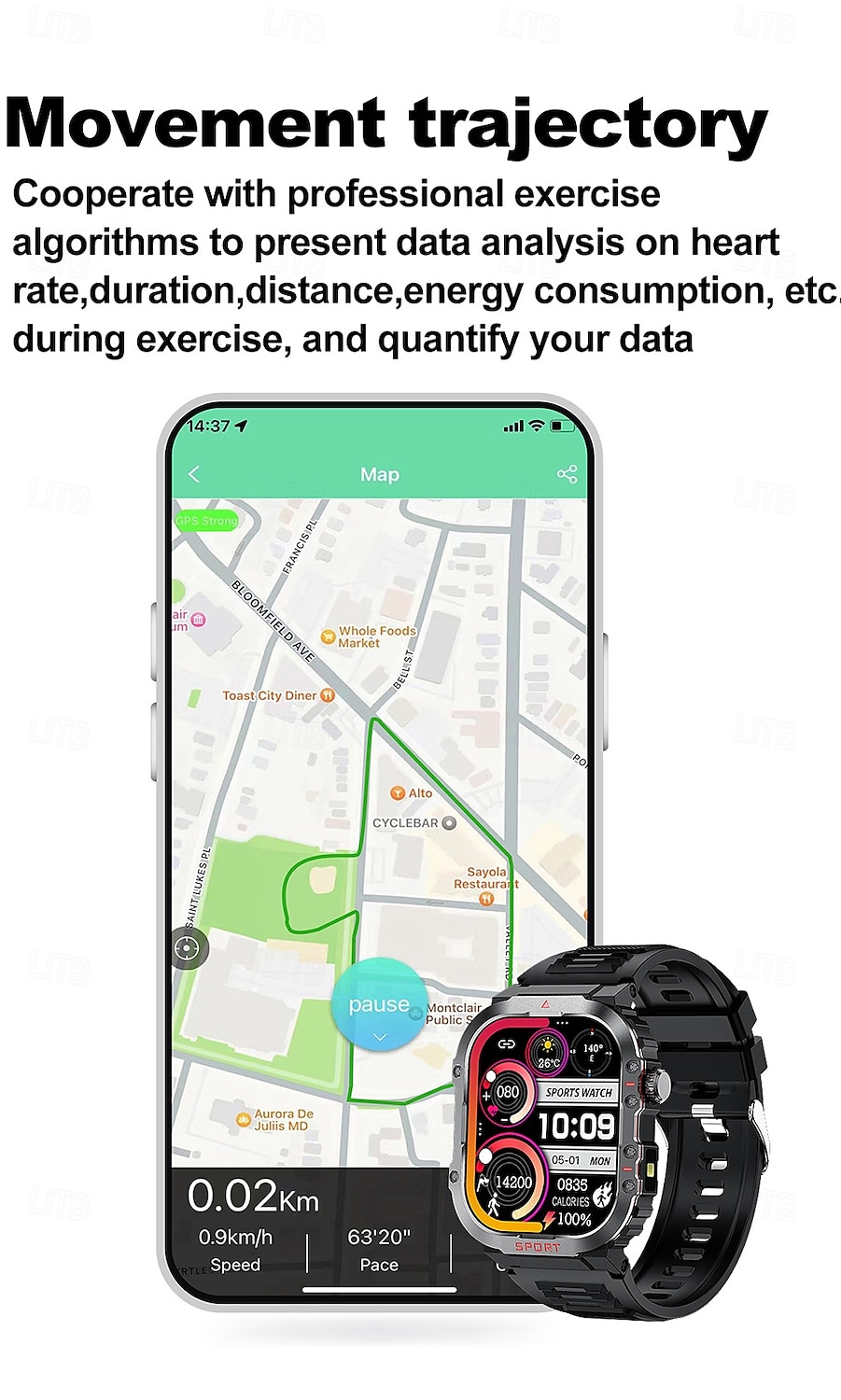 iMosi G45 Smart Watch 1.81 inch Smartwatch Fitness Running Watch Bluetooth Pedometer Call Reminder Sleep Tracker Compatible with Android iOS Men Hands-Free Calls Waterproof Media Control IP 67 41mm 2025 - $36.99 –P11
