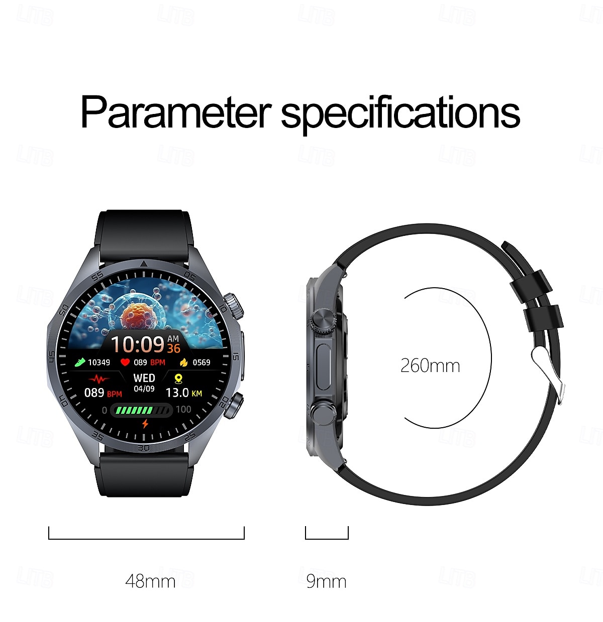 2025年 iMosi TK29 スマートウォッチ 1.43 インチ スマート·ウォッチ ブルートゥース ECG + PPG 温度監視 歩数計 と互換性があります Android iOS 女性 男性 メディアコントロール メッセージ受信通知 カメラコントロール IP68 48mmウォッチケース コレクション – $85.59 –P20
