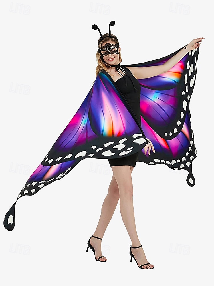Vibrant Butterfly Wings Costume for Women - Colorful Party Accessory for Halloween, Cosplay, and Festivals 2025 - $18.99 –P1