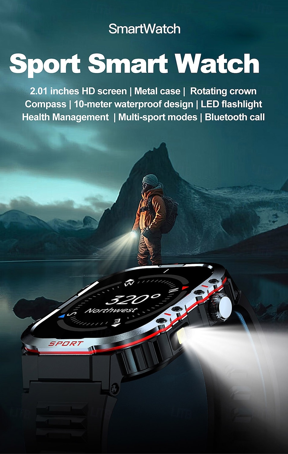 iMosi G45 Smart Watch 1.81 inch Smartwatch Fitness Running Watch Bluetooth Pedometer Call Reminder Sleep Tracker Compatible with Android iOS Men Hands-Free Calls Waterproof Media Control IP 67 41mm 2025 - $36.99 –P1