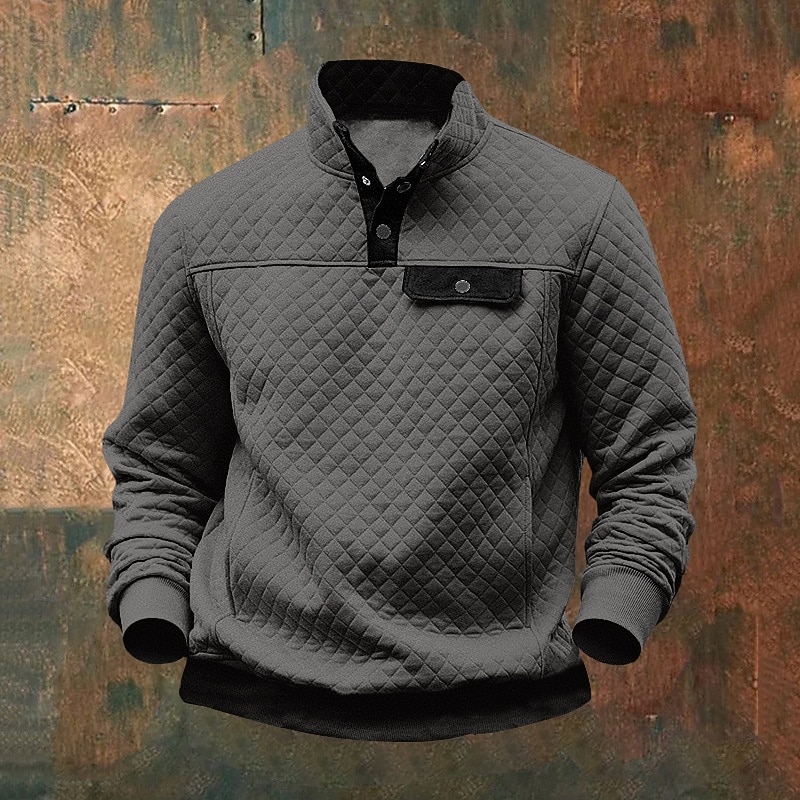 Herr Våffla hoodies Huvtröja Vinrött Svart Brun Grön Ljusgrå Kinakrage Slät Sport & Utomhus Dagligen Helgdag Streetwear Häftig Ledigt Vinter Vår & Höst Kläder Pull Tröjor Långärmad 2026 - $28.99 –P6