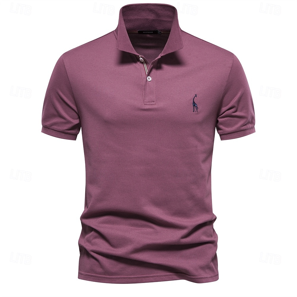 Herren Polo Golfshirt Lässig Revers Kurze Ärmel Bequem Schmuck & Bestickt Einfarbig Basic Sommer Weiß Polo 2026 - $20.99 –P10