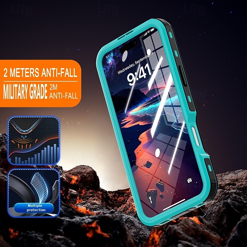 телефон Кейс для Назначение iPhone 16 Pro Max Plus Кейс на заднюю панель Магнитный Поддержка беспроводной зарядки с ремешком на запястье Ретро ТПУ ПК 2025 - $23.99 –P6