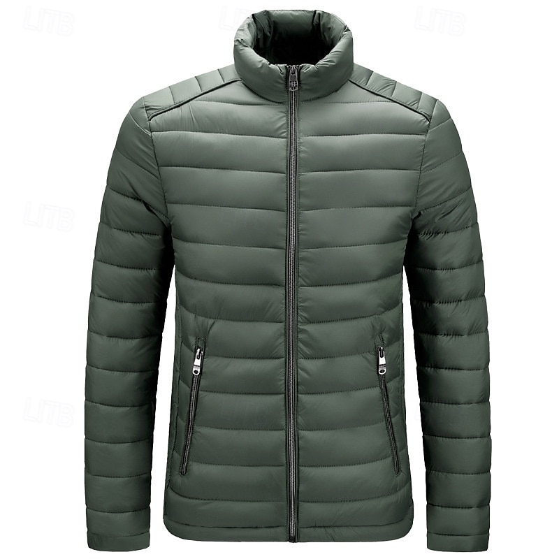 Men's Quilted Jacket Puffer Jacket Puffer Winter Jacket Winter Puffer Coat Spring Winter Outdoor Insulated Packable Lightweight Outerwear Lightweight Puffer Jacket Puffy Coat Full Zip Fishing 2026 - $56.99 –P9