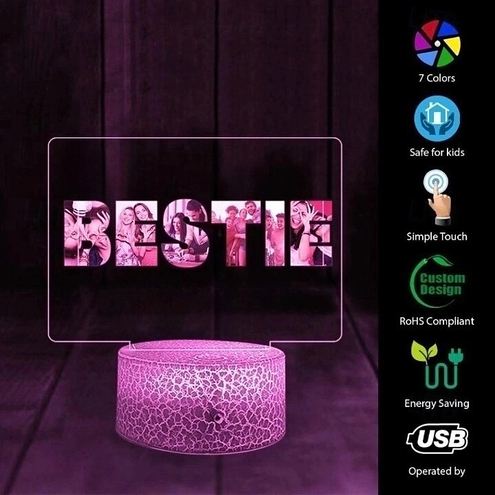 مصباح صور مخصص لعيد الحب، مصباح ليلي من الأكريليك مزود بمنفذ USB، مثالي لعيد الحب، هدية للأصدقاء والعائلة والعشاق والأطفال 2025 - $16.49 –P3