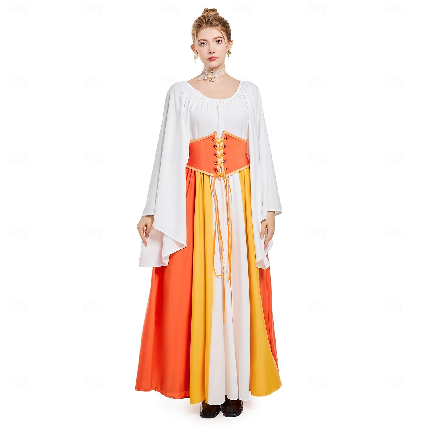Retro Středověké Renesanční Šaty Šaty inspirované Regency Ren Faire Elf Viking Elfí Dámské Keltské Pirát Fantazie předvečer Všech svatých Karneval Plesová maškaráda Párty LARP Ren Faire Dospělé Šaty 2025 - $46.99 –P21